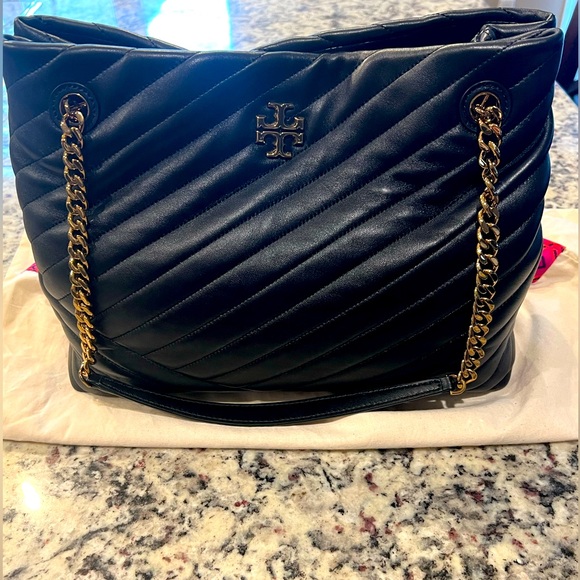 Tory Burch Kira Chevron Tote - Black - Picture 3 of 15